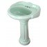 Mexican Talavera Pedestal Sink  Roman Style Verde Pastel